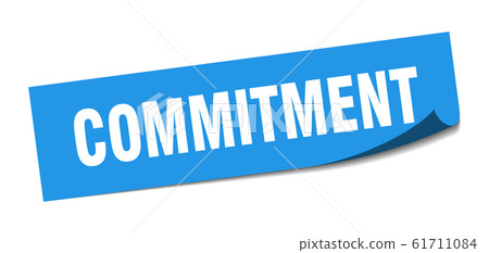 commitment sticker. commitment square sign. commitment sticker. commitment square sign. 61711084