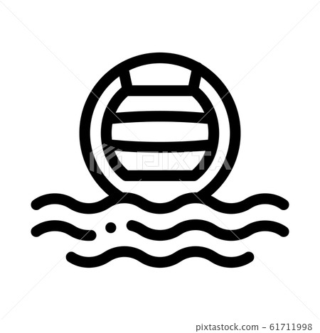 Water Volleyball Icon Vector Outline Illustration Water Volleyball Icon Vector Outline Illustration 61711998