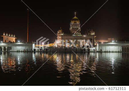 Night view of one of the Gurudwara Bangla Sahib. Night view of one of the Gurudwara Bangla Sahib. 61712311
