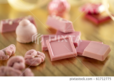Various types of ruby chocolate 61712775
