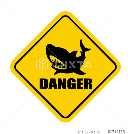 鯊魚警告標誌“ DANGER”英文版 鯊魚警告標誌“ DANGER”英文版 61714153