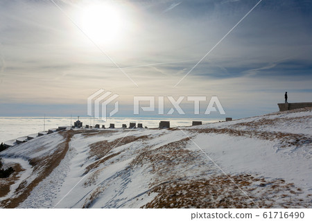 Monte grappa war memorial winter view, Italy Monte grappa war memorial winter view, Italy 61716490