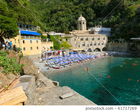 San Fruttuoso abbey in Camogli, Liguria, Italy San Fruttuoso abbey in Camogli, Liguria, Italy 61717269