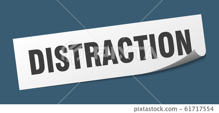 distraction sticker. distraction square sign. - Stock Illustration ...
