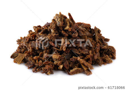 Propolis, bee glue. Pieces of propolis isolated on a white background. Natural remedies. 61718066