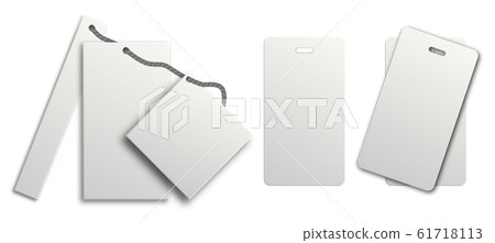 White gift label. Price tag set on hang string 61718113