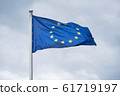 The flag of the European Union on background of 61719197