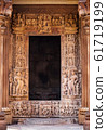 Copyspace in a frame of the portal of the ancient 61719199