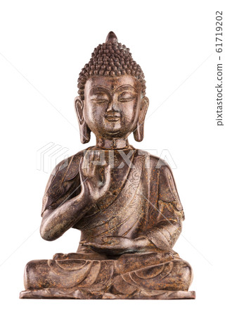 Buddha Shakyamuni's figure in vitarka mudra. Buddha Shakyamuni's figure in vitarka mudra. 61719202