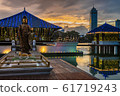 Buddhist temple in Colombo, Sri Lanka at sunset. 61719243
