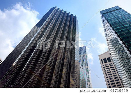 Wall of New York skyscrapers. Manhattan, NY, USA. Wall of New York skyscrapers. Manhattan, NY, USA. 61719439