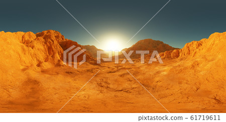 360 degree panorama of Mars sunset 360 degree panorama of Mars sunset 61719611
