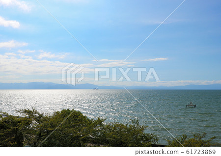 Lake Biwa before dusk 61723869