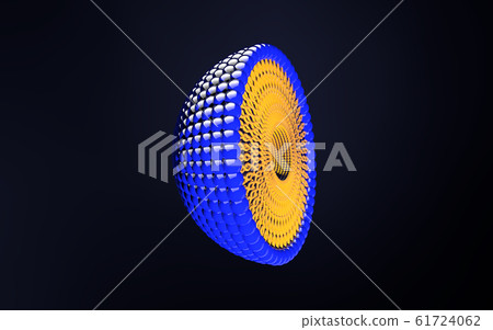 Micelle Structure 3D Illustration on dark Micelle Structure 3D Illustration on dark 61724062