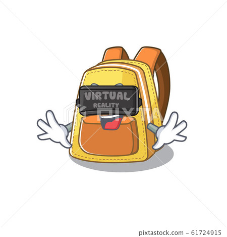 Trendy kids school backpack character wearing Virtual reality headset 61724915