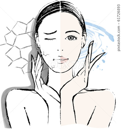 Women Dry skin Before and After 61726893