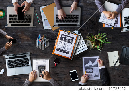 Group of Multiethnic Busy Meeting Conference Discussion Corporate Concept. People corporate business team concept. 61727422