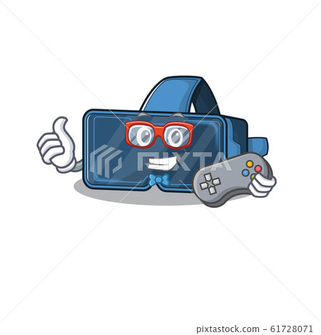 Smiley gamer vr virtual reality cartoon mascot style Smiley gamer vr virtual reality cartoon mascot style 61728071