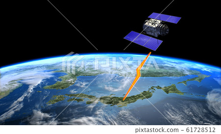 人造衛星，地球，日本，GPS，通信網絡，無線電波 61728512