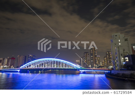 2020年墨田河上的Eidaibashi燈火復活 2020年墨田河上的Eidaibashi燈火復活 61729584