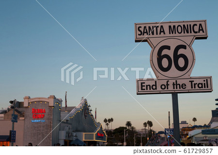 Santa Monica Route 66 Sign 61729857
