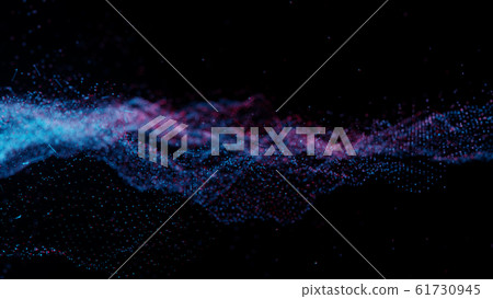 Plexus of abstract red and blue dots 61730945