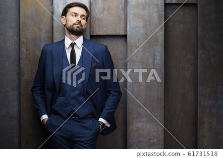 indoor photo of young handsome stylish businessman wearing suit 61731518