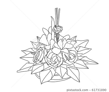 A black and white sketch of a floating Loy Kratong launched by water. Loy Kratong celebration A black and white sketch of a floating Loy Kratong launched by water. Loy Kratong celebration 61731890