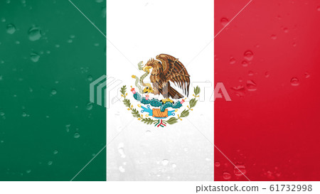Raindrops On Mexico Flag, Background 61732998