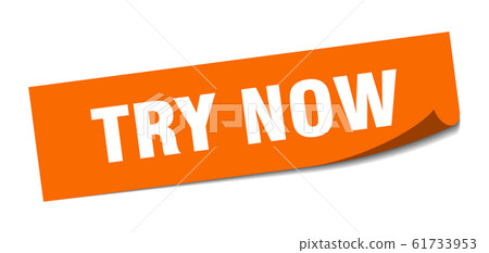 try now sticker. try now square sign. try now. try now sticker. try now square sign. try now. 61733953