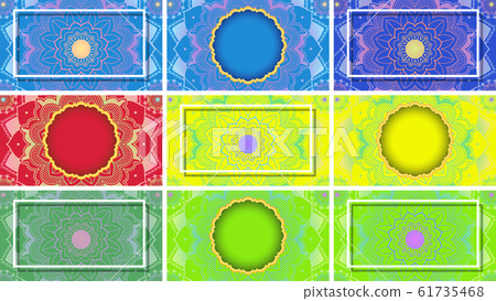 Background template with mandala designs 61735468