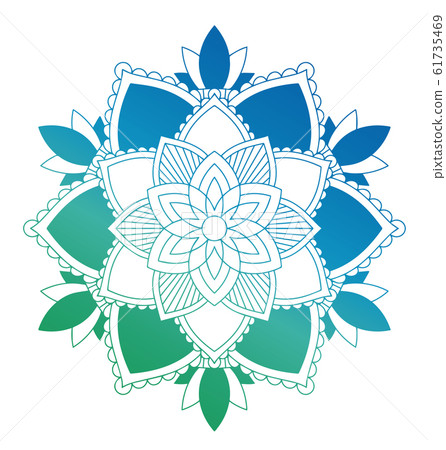 Mandala patterns on white background 61735469