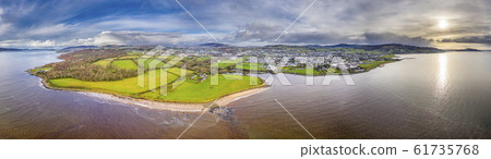 Aerial view of the town Buncrana in County Donegal - Republic of Ireland Aerial view of the town Buncrana in County Donegal - Republic of Ireland 61735768
