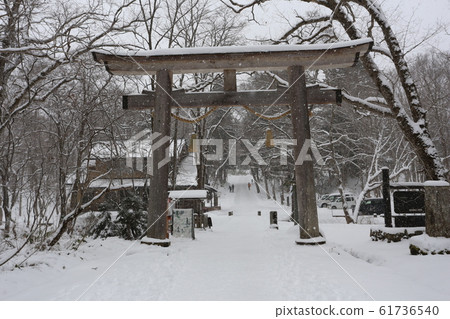 Snow Togakushi Shrine Okusha Otorii 61736540