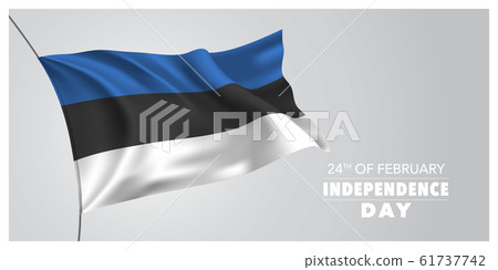 Estonia independence day greeting card, banner, horizontal vector illustration 61737742