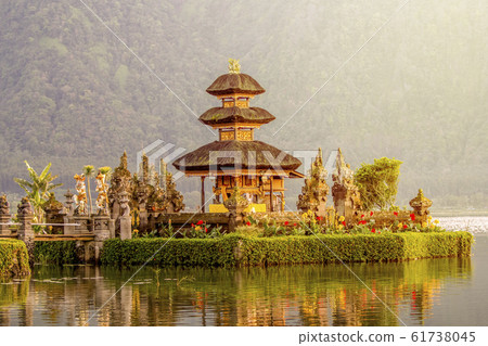 Ulun Danu temple Beratan Lake in Bali Indonesia Ulun Danu temple Beratan Lake in Bali Indonesia 61738045