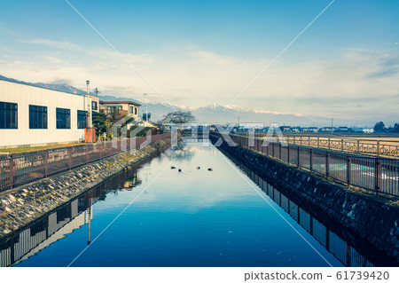 Jogayan: Photo taken from Kamiguchi Bridge: Autumn: Hotaka, Azumino City 61739420