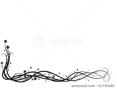 ivy weaving with leaves on a white background ivy weaving with leaves on a white background 61740889