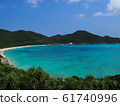 Coral reef sea at Aharen Beach in Tokashiki Island, Okinawa Prefecture 61740996