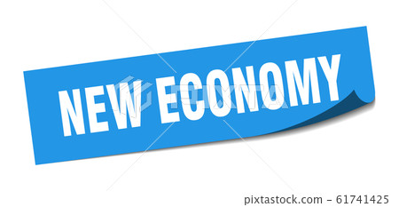 new economy sticker. new economy square sign. new 61741425