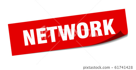network sticker. network square sign. network. 61741428