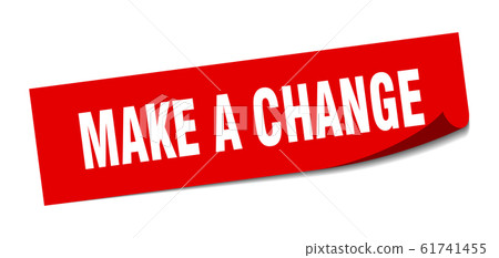 make a change sticker. make a change square sign. make a change sticker. make a change square sign. 61741455