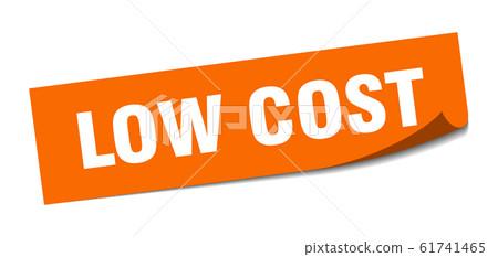 low cost sticker. low cost square sign. low cost. - Stock Illustration ...