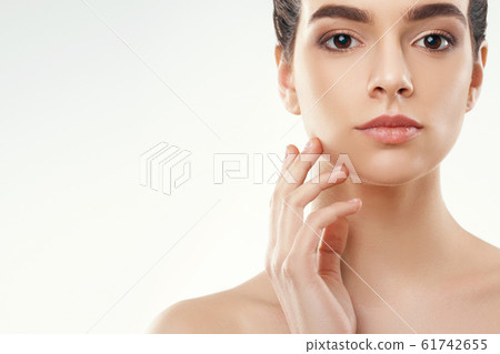 Beauty and Spa Concept. Beautiful Young Woman with 61742655