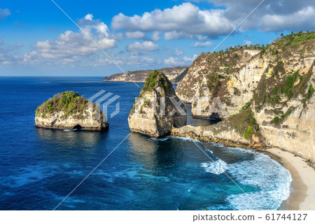 Diamond beach in Nusa penida island, Bali in Indonesia. 61744127