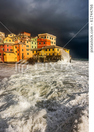 Coastal storm in Boccadasse 61744766