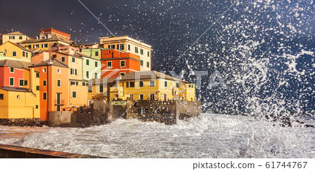 Coastal storm in Boccadasse 61744767