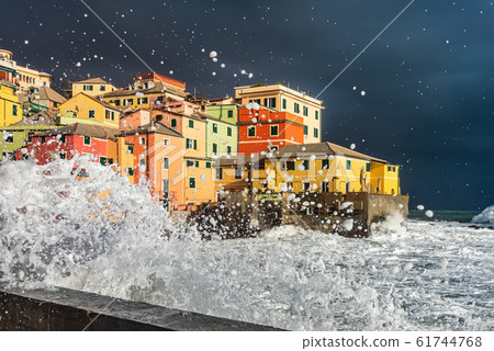 Coastal storm in Boccadasse 61744768