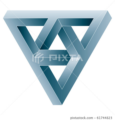 Impossible triangular icon. 61744823
