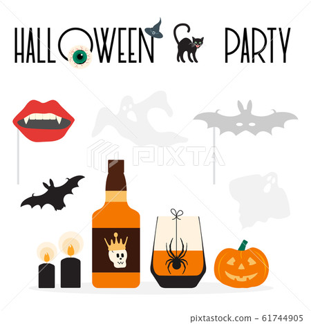 Vector Halloween 2020 Party spider, vampire mask Vector Halloween 2020 Party spider, vampire mask 61744905